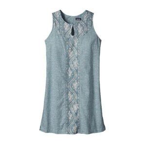 Patagonia Island Hemp Shift Dress Blue sz 4